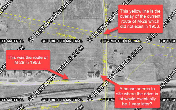 Superior Drive-In Theatre - 1954 Aerial